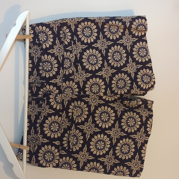 Anthropology Elevenses boho meets dress shorts cotton/linen weave - Picture 2 of 12